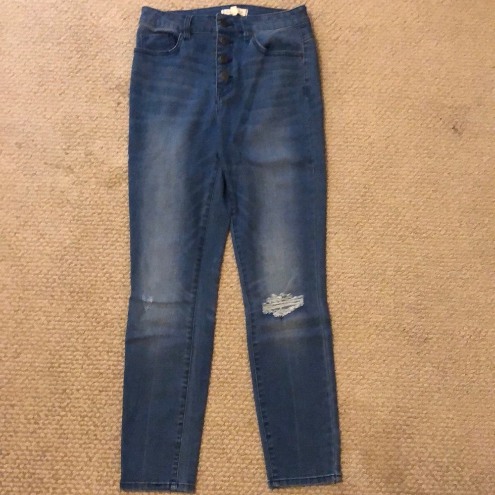 Denim jeans.